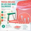 Imagen de Silla playa aluminio fija coral con asas para transportar 71x54x59 cm, 24 cm altura asiento