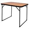 Imagen de Mesa camping plegable acero color bambú Aktive 80X60X67 cm