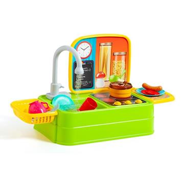 Imagen de Cocina con fregadero y accesorios grifo real 33x61x25 cm