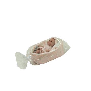 Imagen de Muñeca Elegance 26cm Dudi Rosa con capazo y con bolsa (Cuerpo Vinyl)