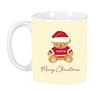 Imagen de Taza Grande Osito Beige Felices Fiestas 8X9,5X8Cm