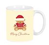 Imagen de Taza Grande Osito Beige Felices Fiestas 8X9,5X8Cm