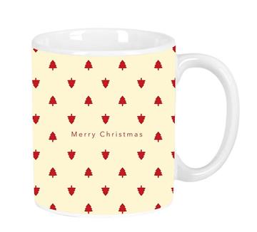 Imagen de Taza Grande Arbolitos Merry Xmas 8X9,5X8Cm