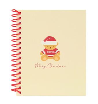 Imagen de Bloc A6 120 Hojas Osito Beige Felices Fiestas 11,8X14,6Xcm