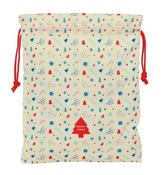 Imagen de Saquito Plano Iconos Merry Xmas 26X34X1Cm