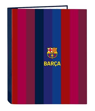 Imagen de Carpeta Barça Cartón Folio 4 Anillas Mixtas 26,5x33x4Cm