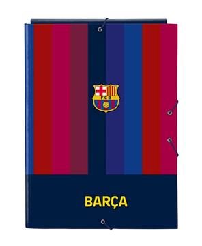 Imagen de Carpeta Barça Cartón Folio Gomas Solapas 26x33,5x2,5Cm