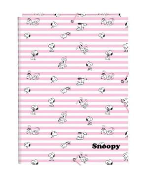 Imagen de Carpeta Snoopy Cartón Folio Gomas Solapas 26x33,5x2,5Cm
