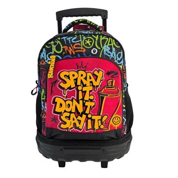 Imagen de Mochila Trolley Fjo Compacto Doble Cuerpo Gran Capacidad Ranking Grafitti.44 X 34 X 24 CM.