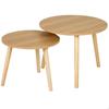 Imagen de Max Home-Set 2 Mesas Aux Redondas Madera D48Xh38Cm & D39Xh32