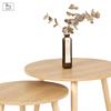 Imagen de Max Home-Set 2 Mesas Aux Redondas Madera D48Xh38Cm & D39Xh32