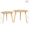 Imagen de Max Home-Set 2 Mesas Aux Redondas Madera D48Xh38Cm & D39Xh32