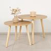 Imagen de Max Home-Set 2 Mesas Aux Redondas Madera D48Xh38Cm & D39Xh32
