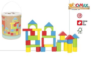 Imagen de Juego Cubo con 100 Bloques de Madera.