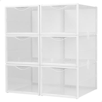 Imagen de Max Home-Pk 6 Cajas Zapatos Apilables 25X35X18,5Cm