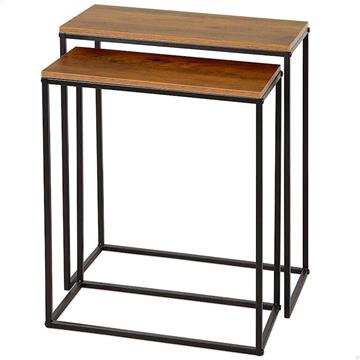 Imagen de Max Home-Set 2 Mesas Aux Metal&Madera 50X25Xh60Cm & 45X22X55