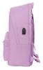 Imagen de MOCHILA DOBLE PARA PORTATIL 15,6" CON USB MUNICH BASICOS "LILA" 31X44X18 CM