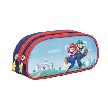 Imagen de Estuche Super Mario Triple. Interior Totalmente Forrado Y Personalizado. Acabados Y Cremalleras De Alta Calidad 37 X 27 X 17 CM.