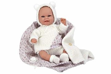 Imagen de Muñeca ELEGANCE 35 CM BABYTO BLANCO C/MANTA (MUÑECO DE PESO)