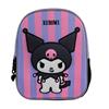 Imagen de Kuromi Mochila Preescolar 3D. Bolsillo Lateral. Interior Totalmente Forrado Y Personalizado10 X 21 X 8 CM.