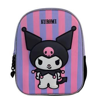 Imagen de Kuromi Mochila Preescolar 3D. Bolsillo Lateral. Interior Totalmente Forrado Y Personalizado10 X 21 X 8 CM.