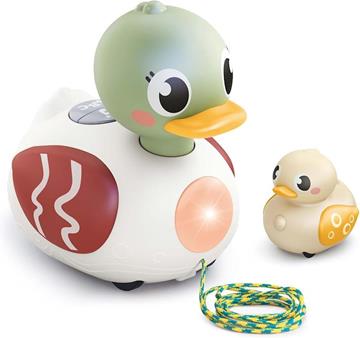 Imagen de Mamá pato y patito, canciones alegres y de cuna, aprende el alfabeto, letras y palabras, volumen ajustable, con sonidos, mamá pata y patito
