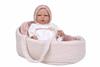 Imagen de Muñeca ELEGANCE 40 CM ANDIE ROSA C/CAPAZO C/MECAMISMO LLORO TRY ME C/BOLSA