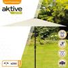 Imagen de Parasol 250 cm con chimenea y mástil de aluminio 3,4 cm color crema