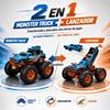 Imagen de Coche radio control Monster Truck transformable en lanzador, 2 en1, incluye un coche 17'90x22'50x21'50cm