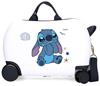 Imagen de Maleta Infantil Stitch Exited Blanca 45 cm – 4 Ruedas