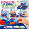 Imagen de Juego mosaico en maletin con 48 piezas 12 plantillas 34x28 cm