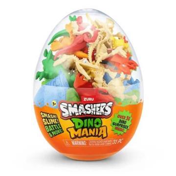 Imagen de Huevo Dinosaurios Smashers con figuras y 30 sorpresas, incluye arena y slime para jugar 26x20x19cm