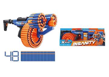 Imagen de Pistola X-Shot Insanity Blitz Hammer, 48 dardos y cargador 19x59x6cm