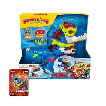 Imagen de Figura Superthings Mr King T-Rex con luces y sonidos. Incluye Mr King Exclusivo y Carta Exclusiva. 14x28x32 cm