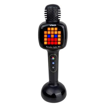 Imagen de Micrófono Karaoke Disco Lights negro.Con efectos de voz y conexion inalámbrica. 24,80x7,60x7,40 cm