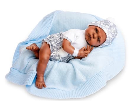 Sweet Reborn con mecanismo con toquilla gris
