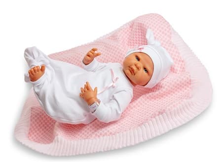 Sweet Reborn con mecanismo con toquilla de borreguito
